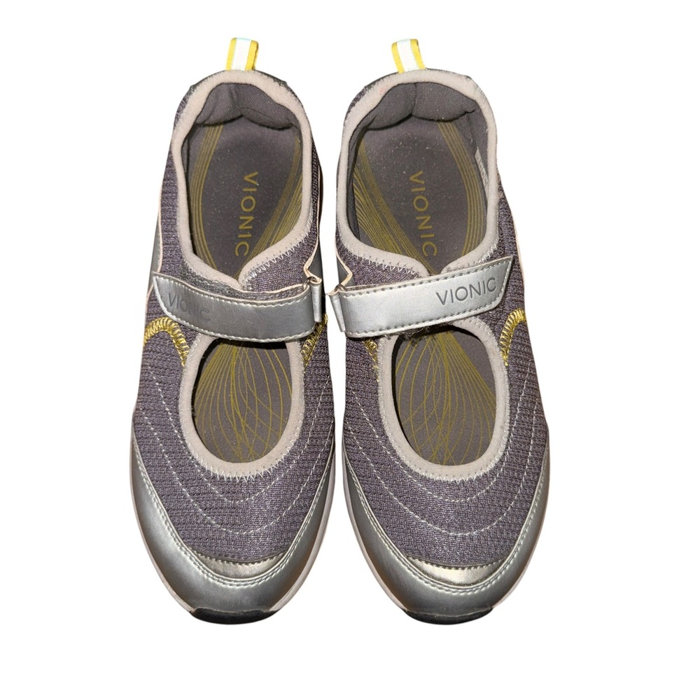 Vionic Sunset Mary Jane Womens 7 Pre-Owned Sneaker Grey Athletic Strap 334SUNSET